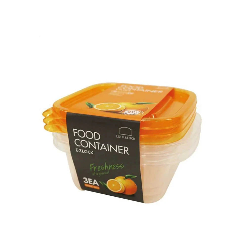 LOCK N LOCK EZ LOCK RECT CONTAINER 3 PC HLE 120S 520 ML