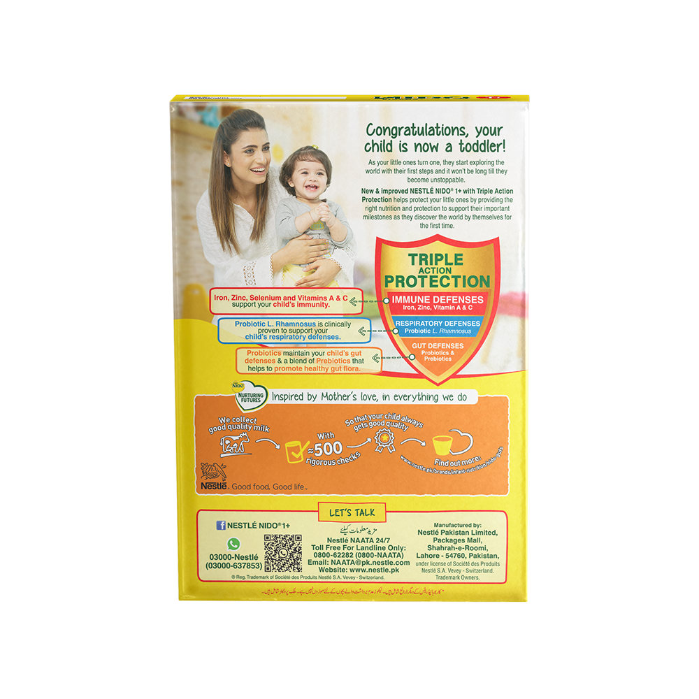 NESTLE NIDO MILK POWDER GROWING UP FORMULA 1PLUS 375 GM