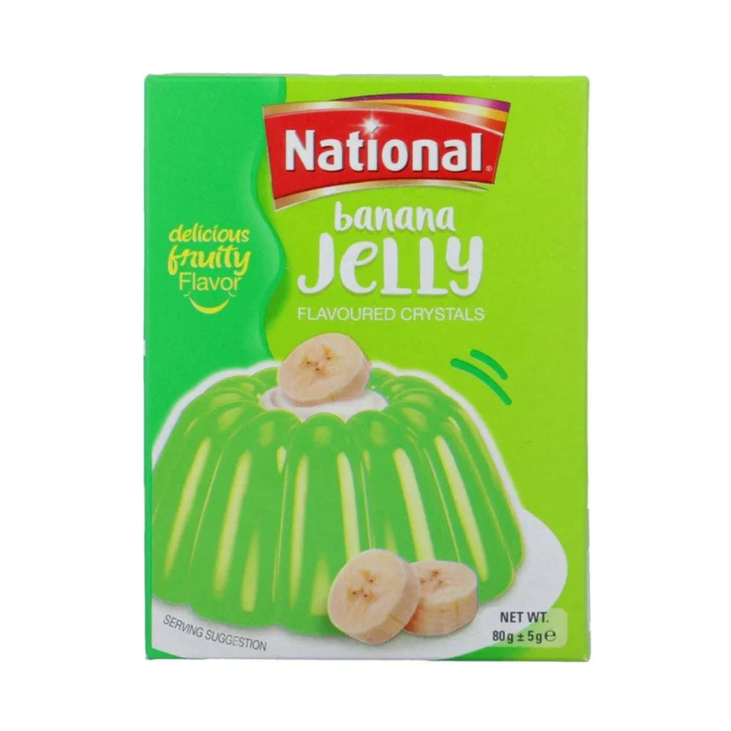 NATIONAL JELLY CRYSTALS BANANA 80 GM AlFatah