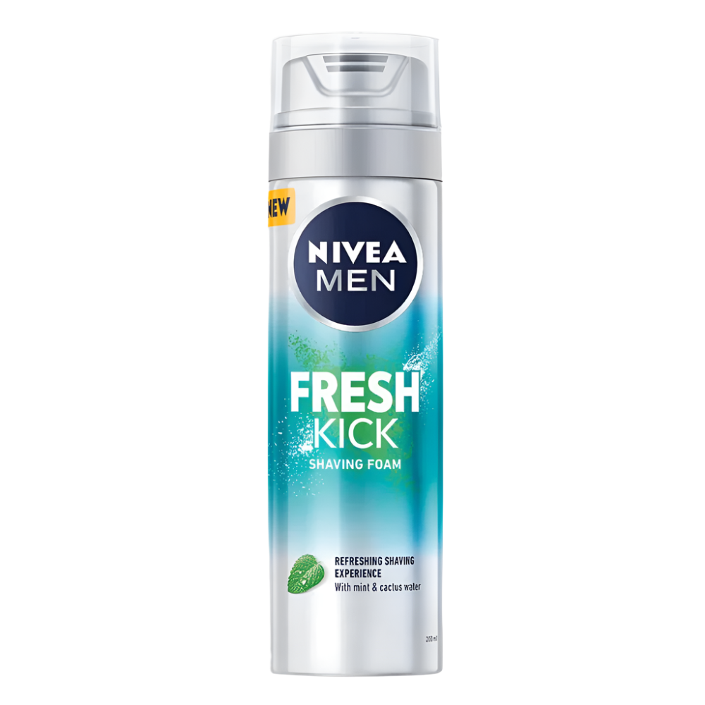 NIVEA MEN SHAVING FOAM COOL KICK INVIGORATES & REFRESHES 200