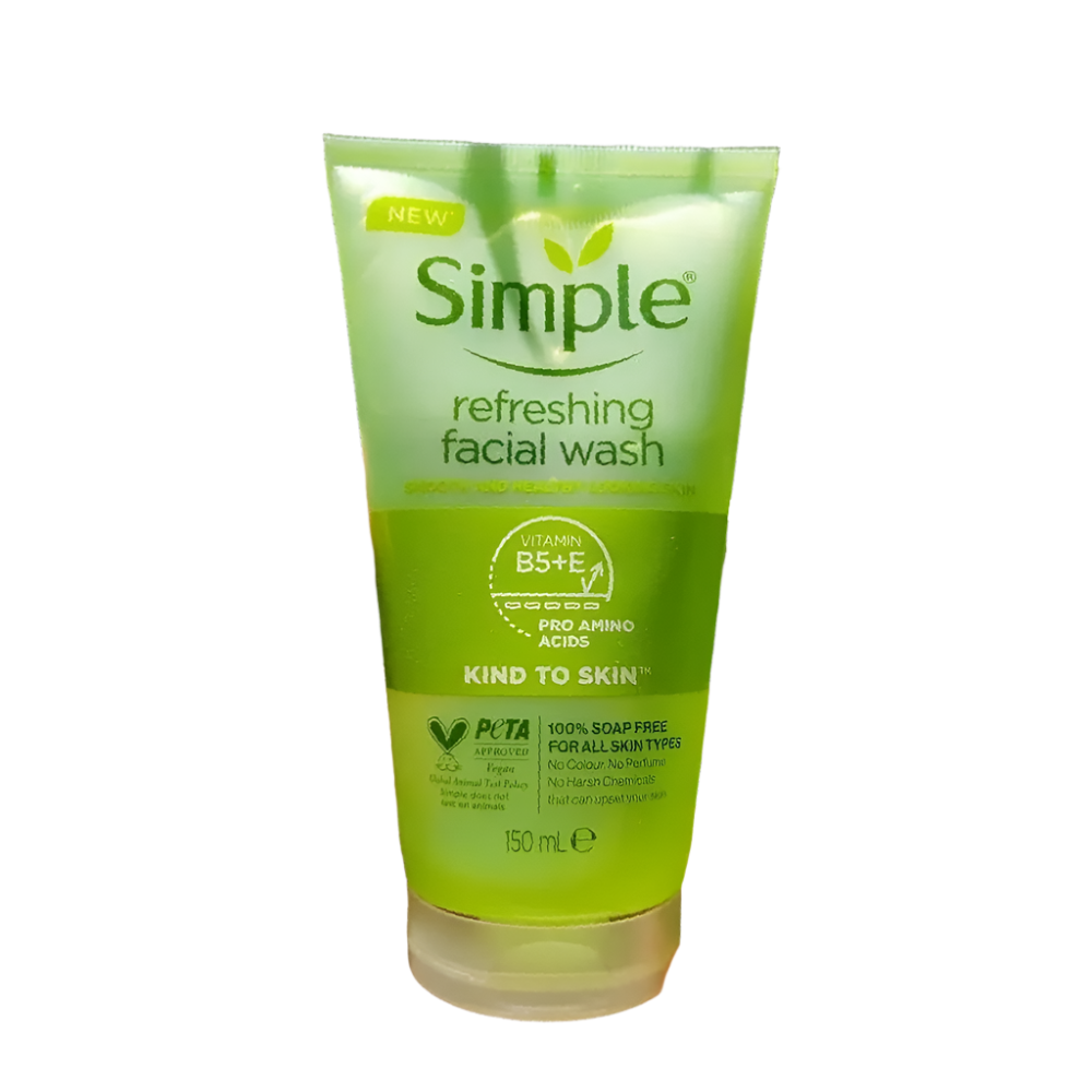 SIMPLE REFRESHING FACIAL FACE WASH SOAP FREE FOAM 150 ML
