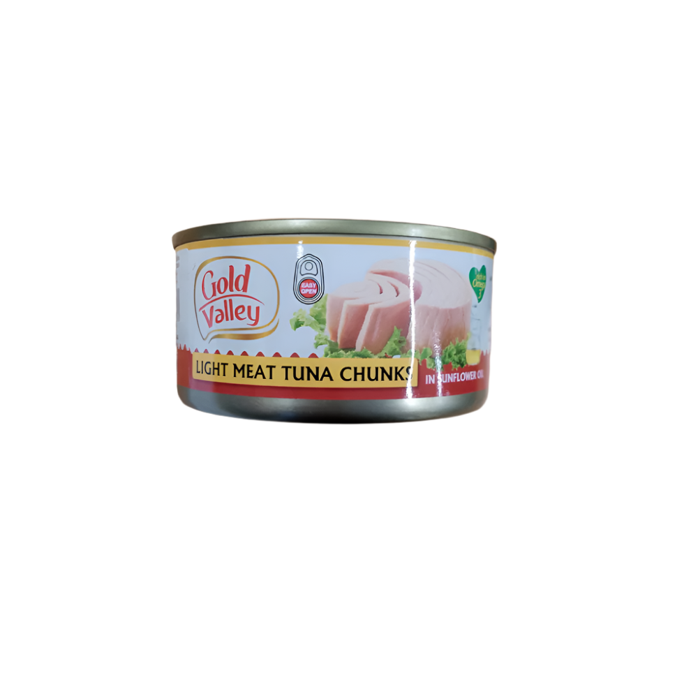 GOLD VALLEY TUNA CHUNKS LIGHT MEAT IN SUNFLOWER 185 GM
