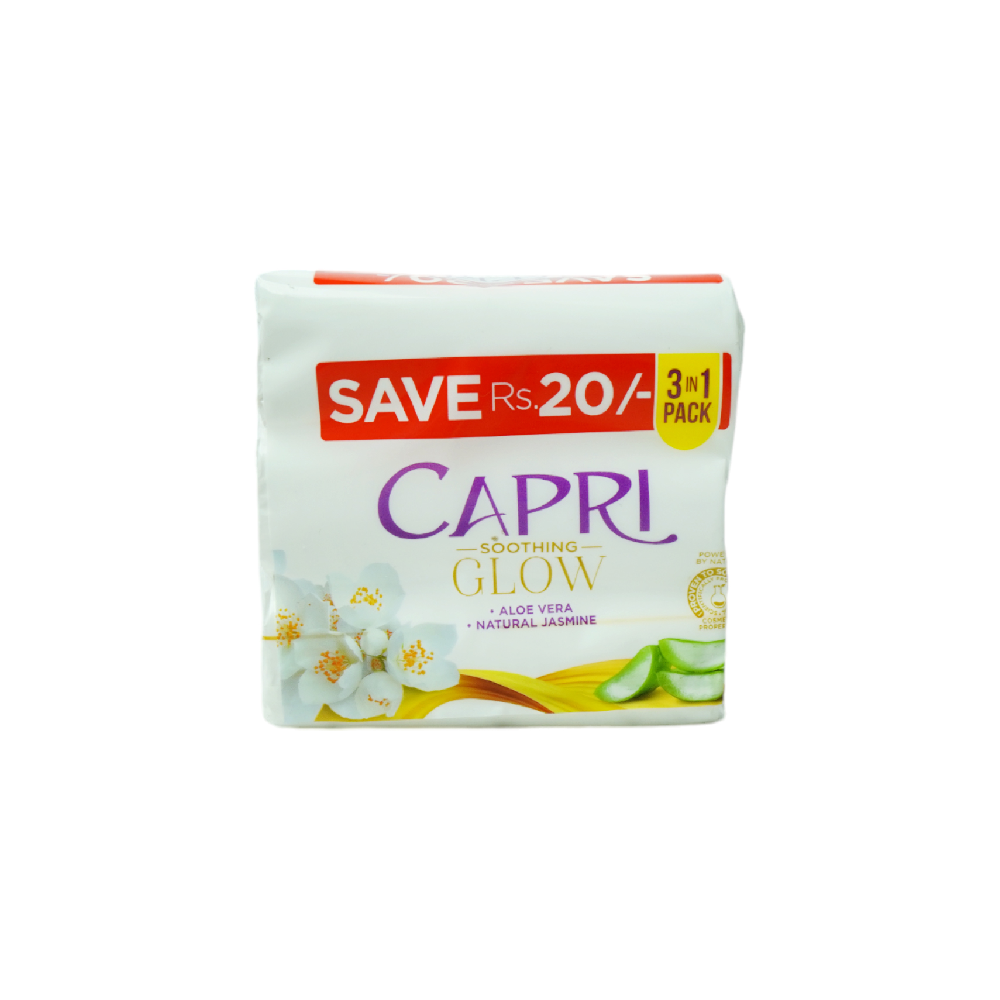 CAPRI SOAP MOISTURISING ALOE NATURE EXTRACT 3PC PACK 405GM