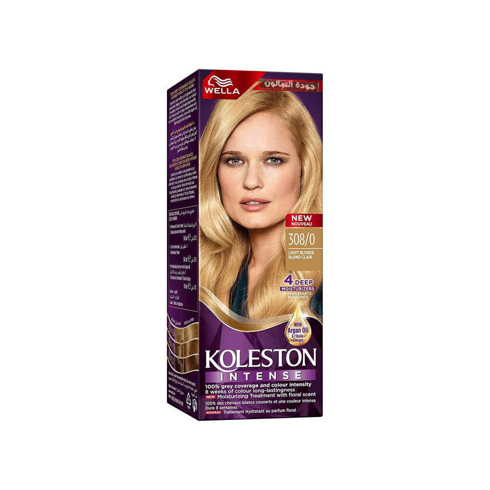 WELLA KOLESTON HAIR COLOUR CREME 308/0 LIGHT BLONDE