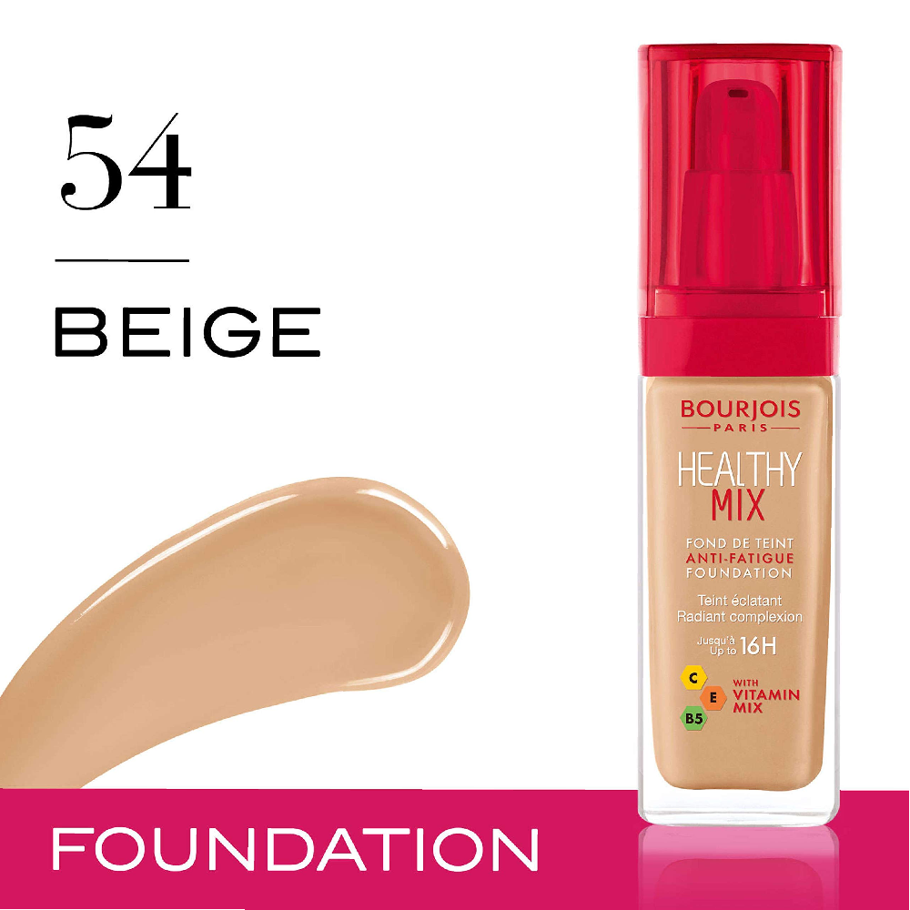 BOURJOIS HEALTHY MIX FOUNDATION 54 BEIGE PC