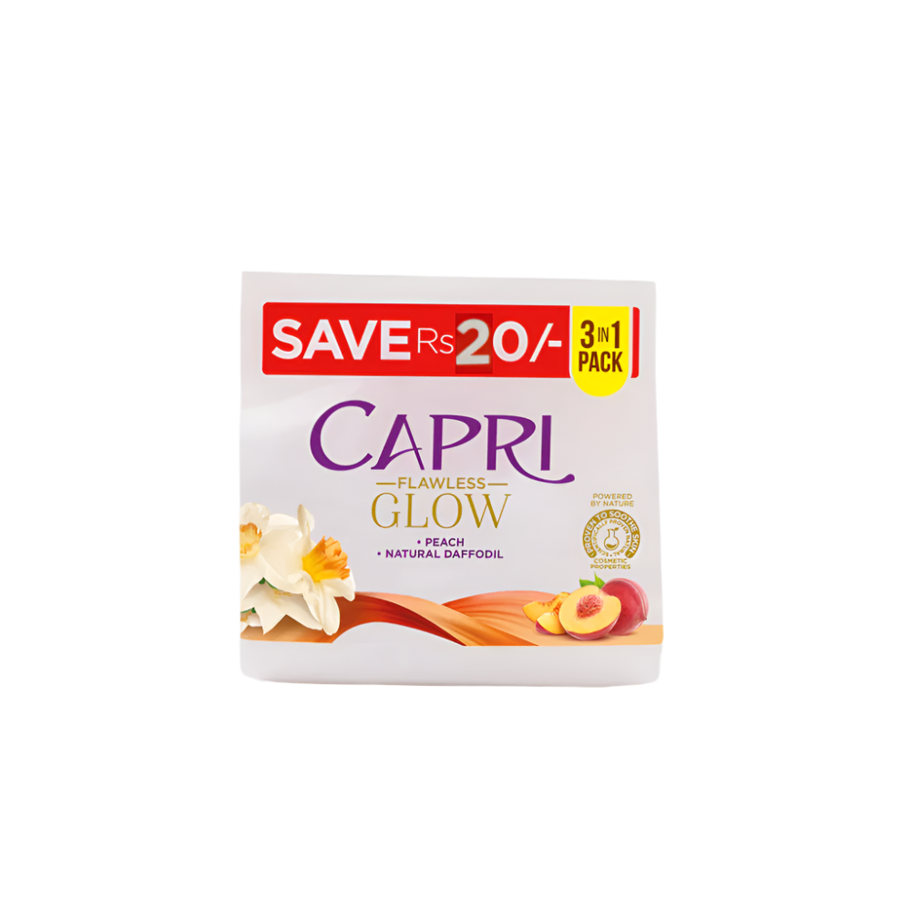 CAPRI SOAP MOISTURISING NOURISHING PEACH 3PC PACK 405GM