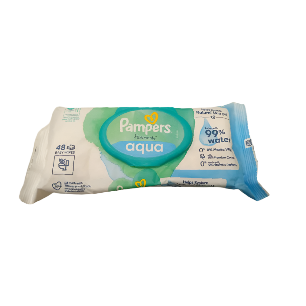 PAMPERS BABY WIPES HARMONIE AQUA 48 PC