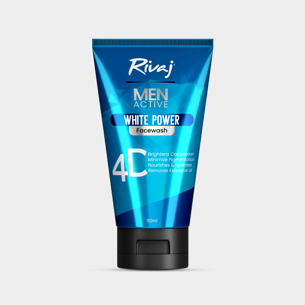 RIVAJ MEN ACTIVE WHITE POWER FACE WASH 100ML