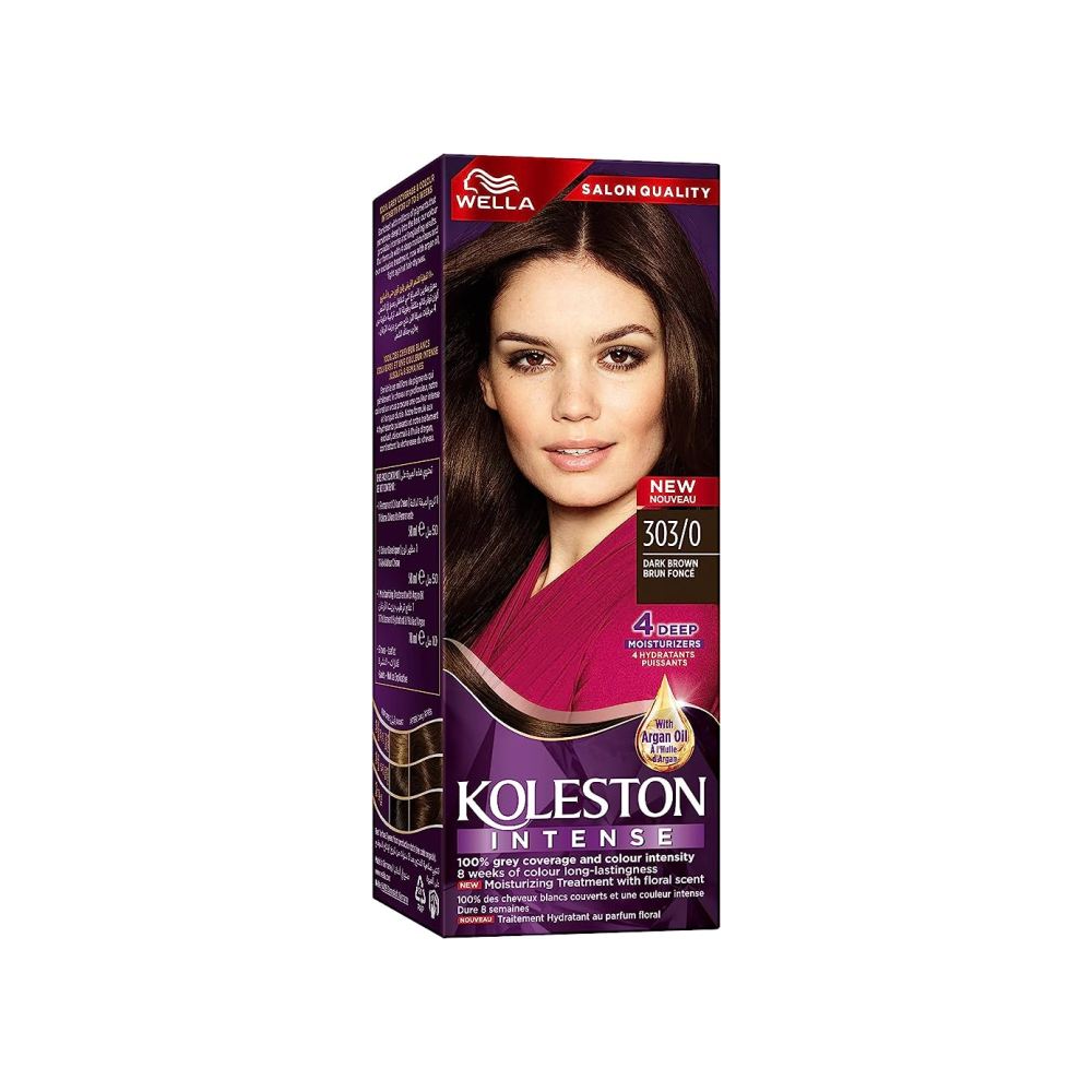 WELLA KOLESTON HAIR COLOR CREAM DARK BROWN 303/0 PC