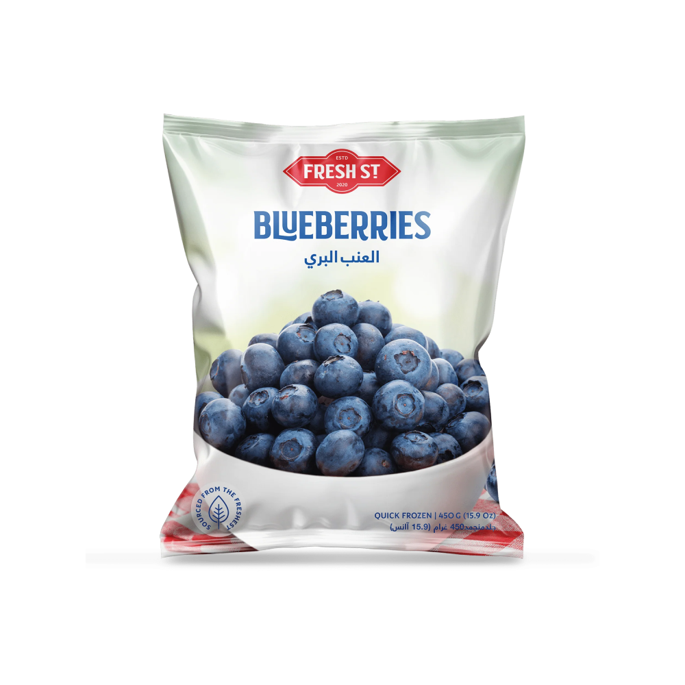 FRESH ST BLUE BERRIES POUCH 450 GM