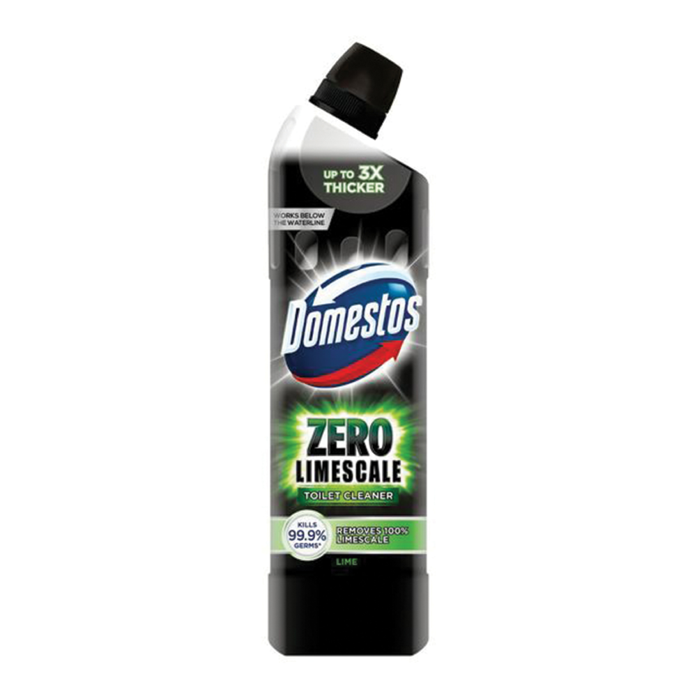 DOMESTOS TOILET CLEANER ZERO LIMESCALE LIME POWER 750 ML