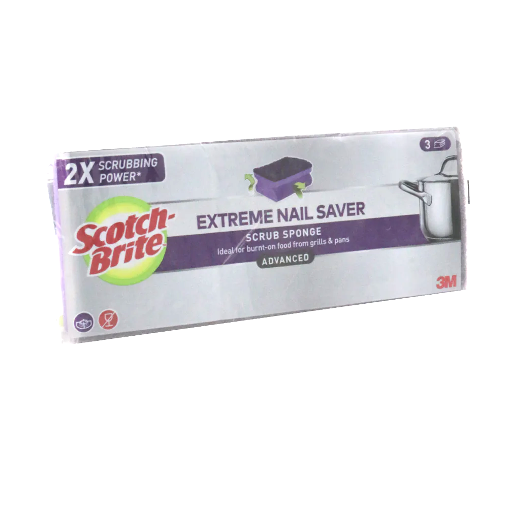 SCOTCH BRITE EXTREME NAIL SAVER SPONGE 3PCS