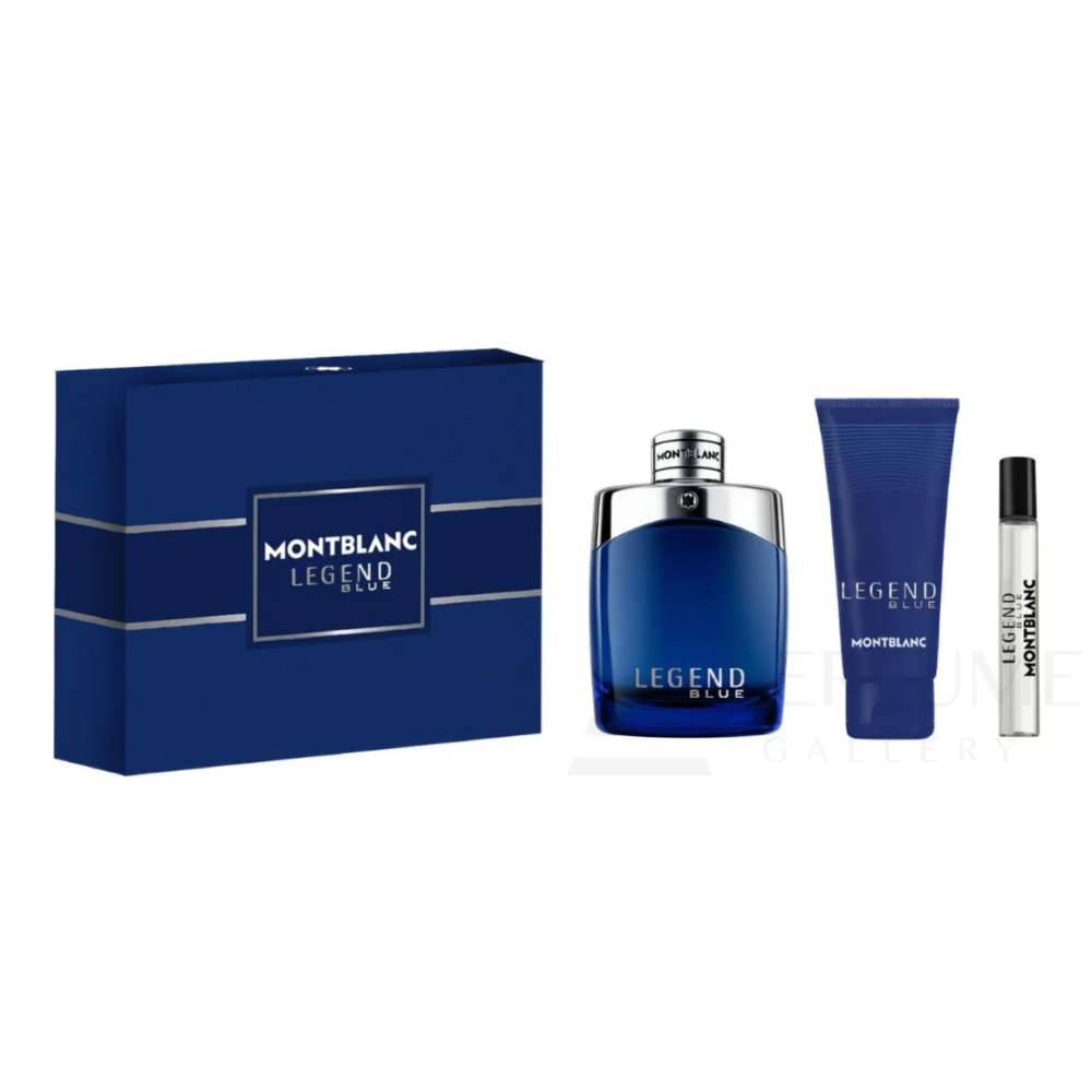 MONT BLANC LEGEND BLUE POUR HOMME 3PC GIFT SET