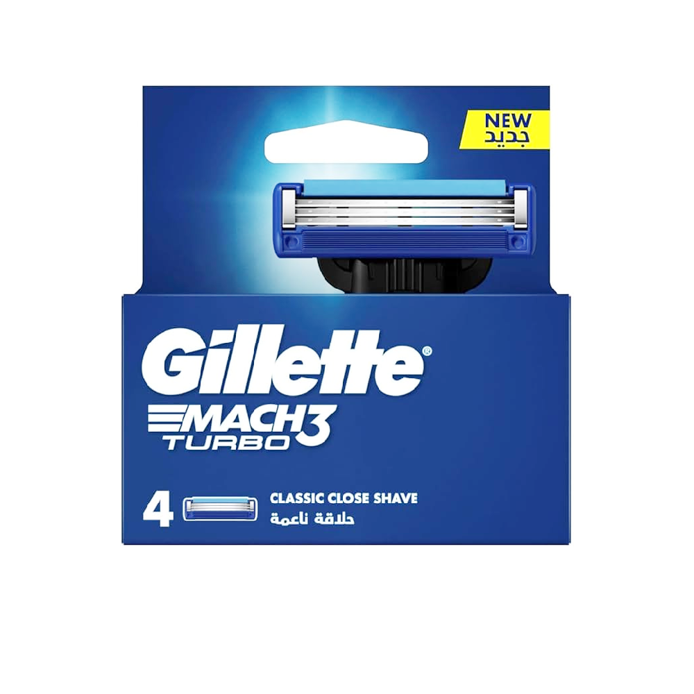 GILLETTE MACH 3 TURBO 4 CARTRIDGES PACK