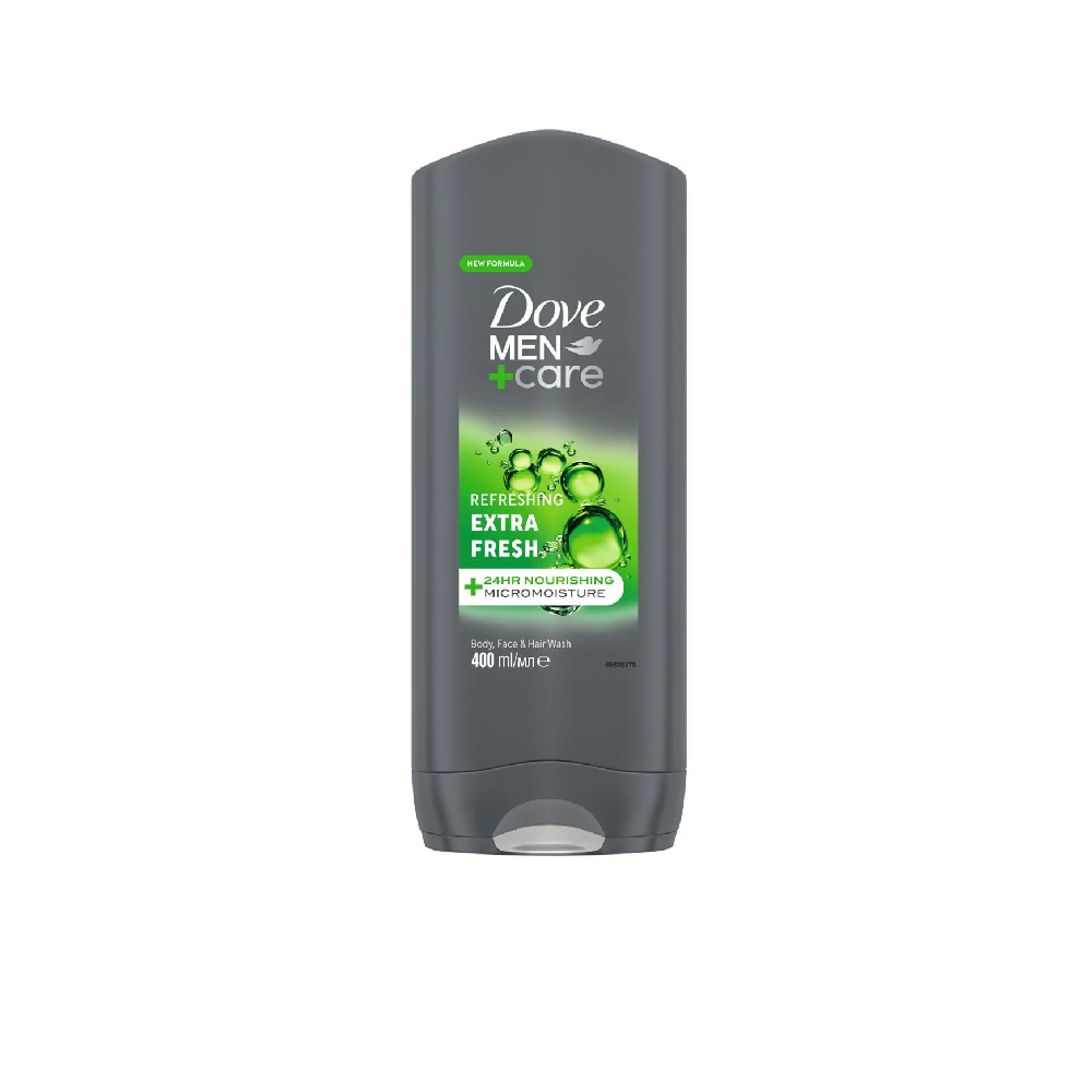 DOVE MEN CARE BODY AND FACE WASH EXTRA FRESH 400 ML