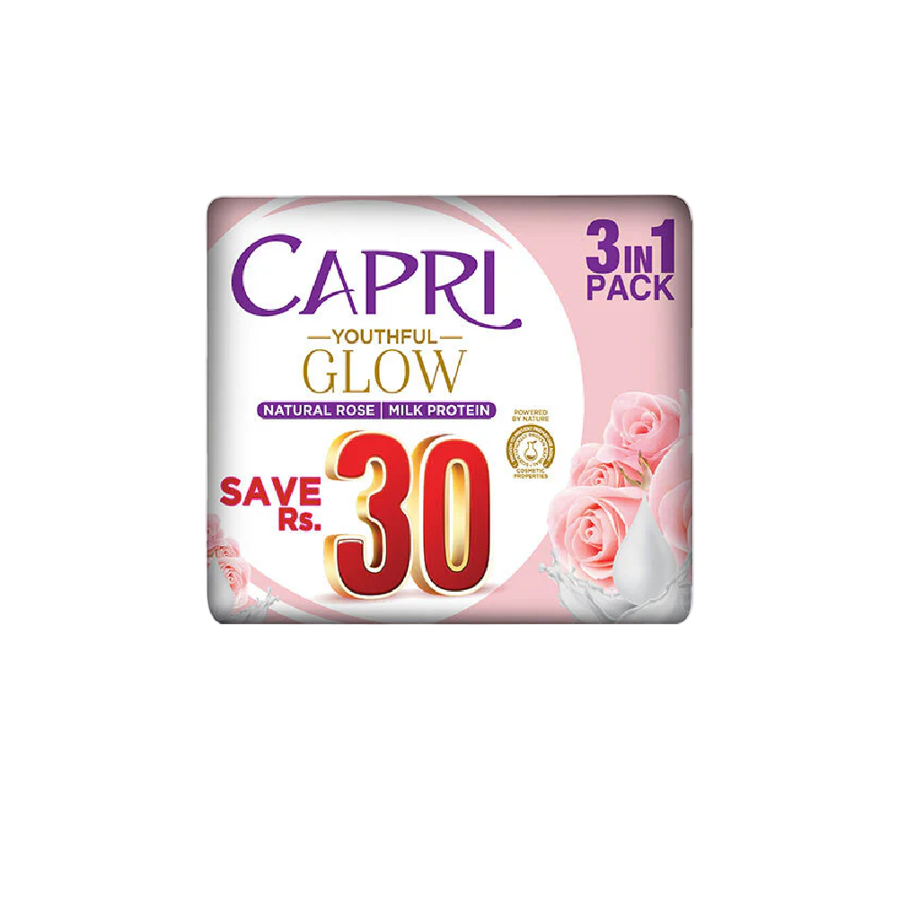 CAPRI SOAP STRAWBERRY SOFTENERS FAMILY PACK 3X120 GM