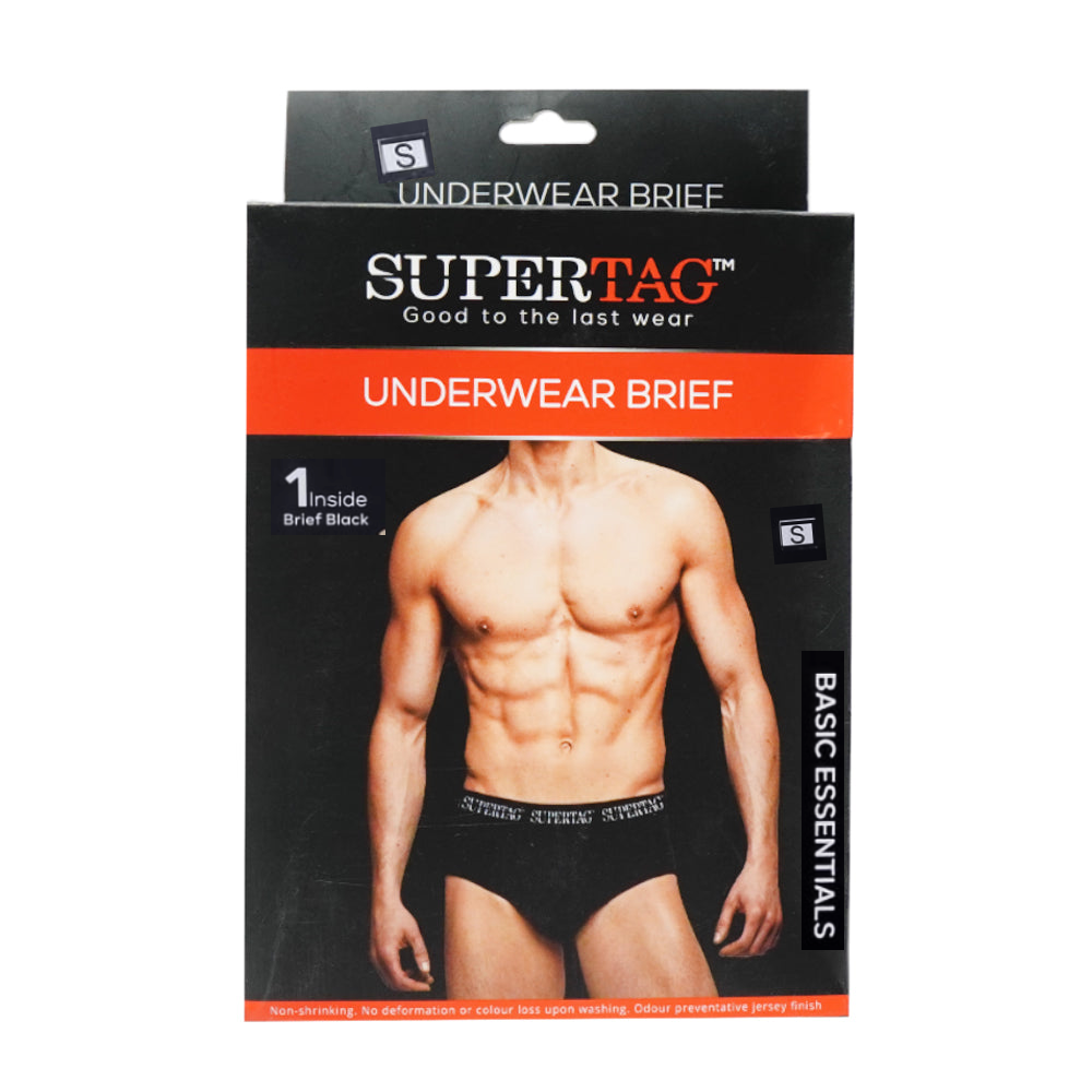 SUPER UNDERWEAR BRIEF BLACK SMALL P1