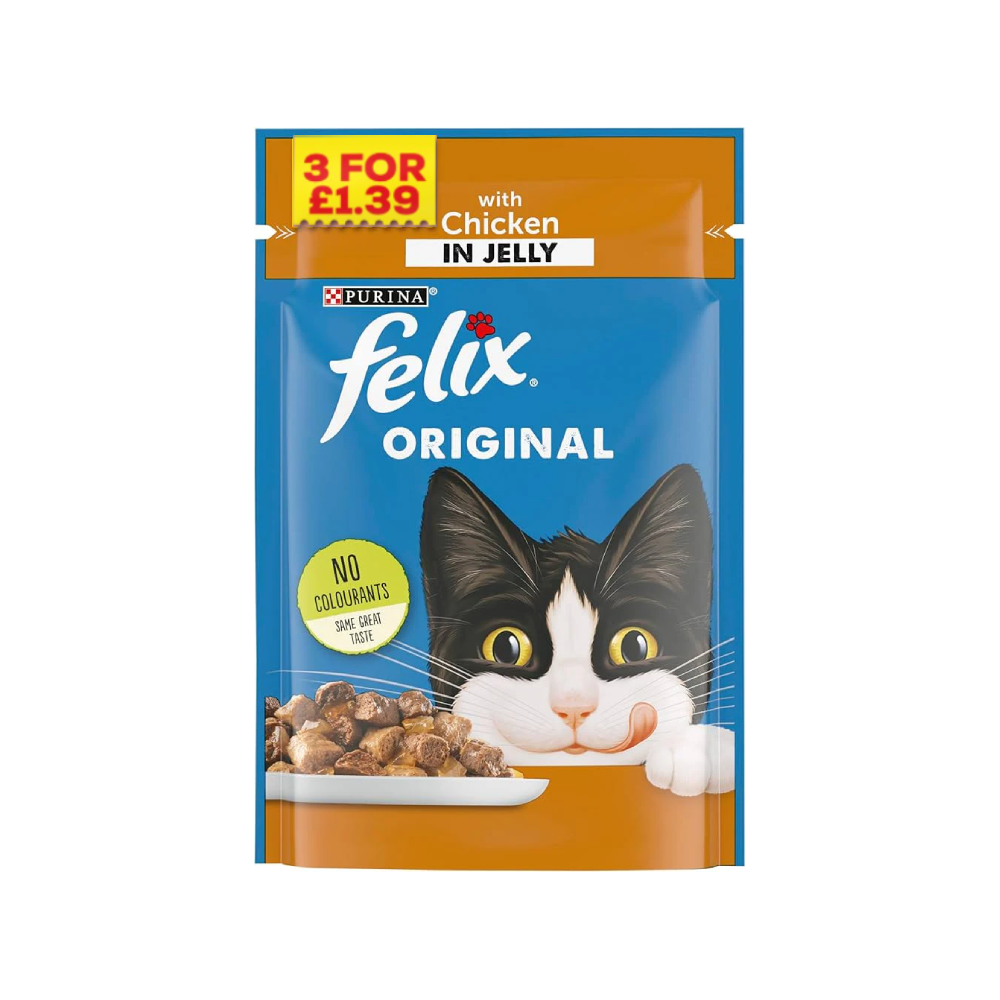 PURINA FELIX CAT FOOD ORIGINAL CHICKEN IN JELLY 85G