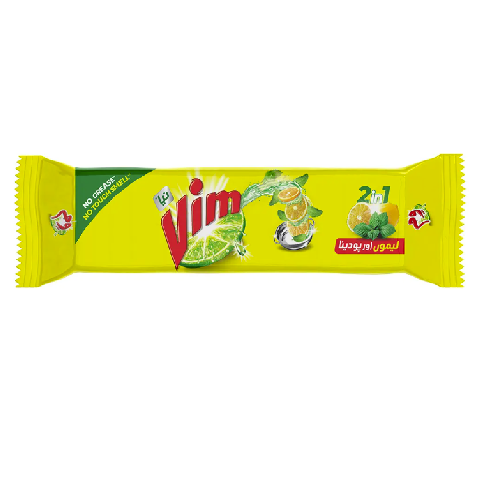 VIM DISHWASH BAR 2IN1 LEMON AND PUDINA 230 GM