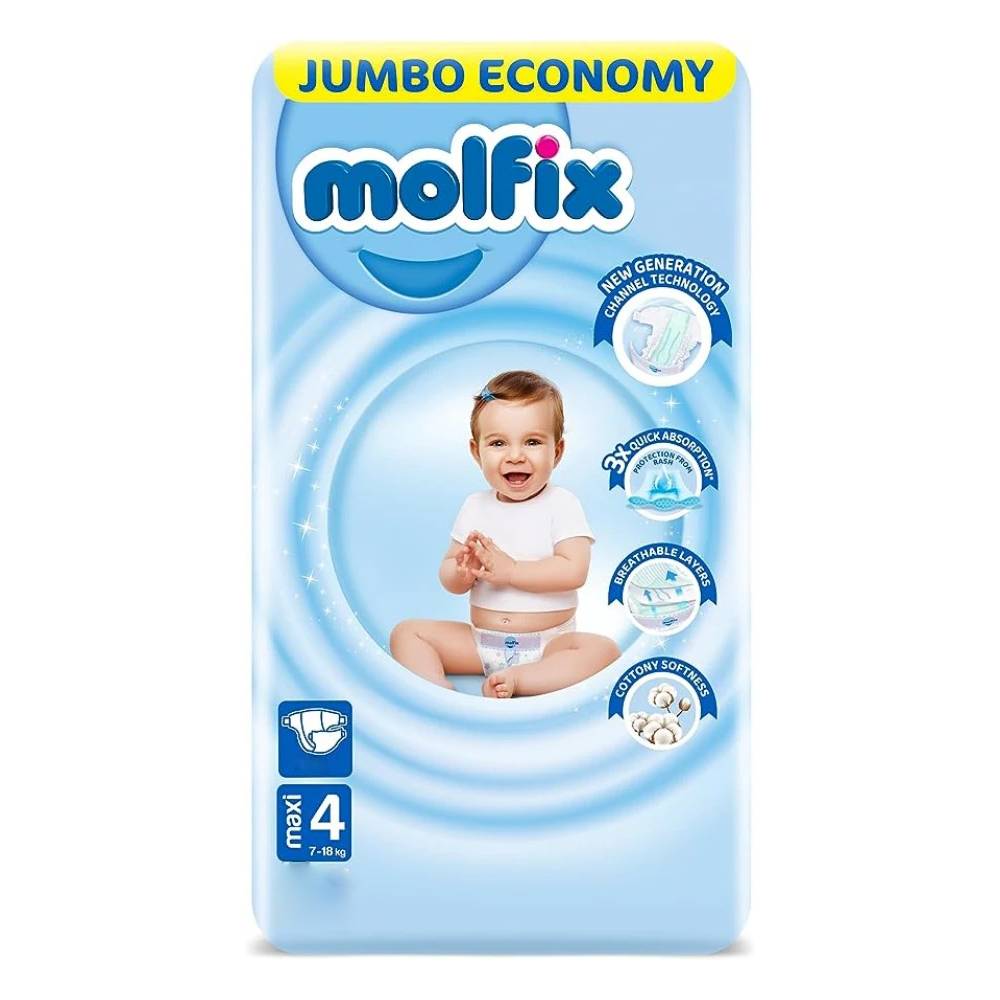 MOLFIX DIAPERS MAXI NO4 7-14 KG 50 PCS
