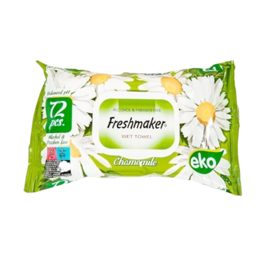 ZEINA FRESHMAKER ALCOHOL & PARABEN FREE WET TOWEL VIOLET 72