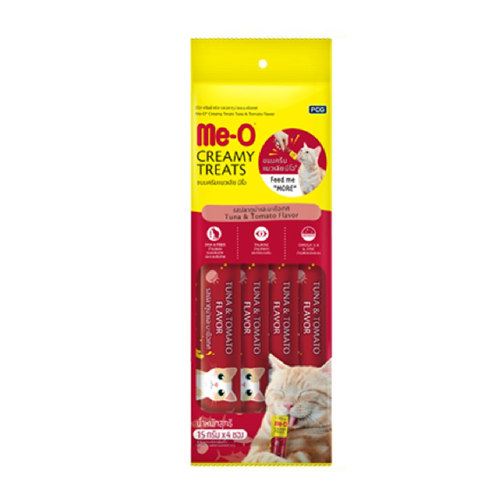 ME-O CAT FOOD CREAMY TREATS TUNA TOMATO 4X15 GM