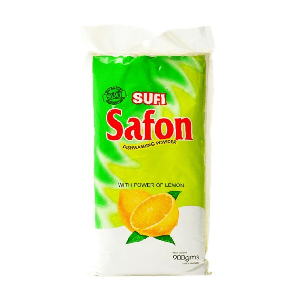 SUFI SAFON DISH WASHING POWDER POLY BAG 900 GM