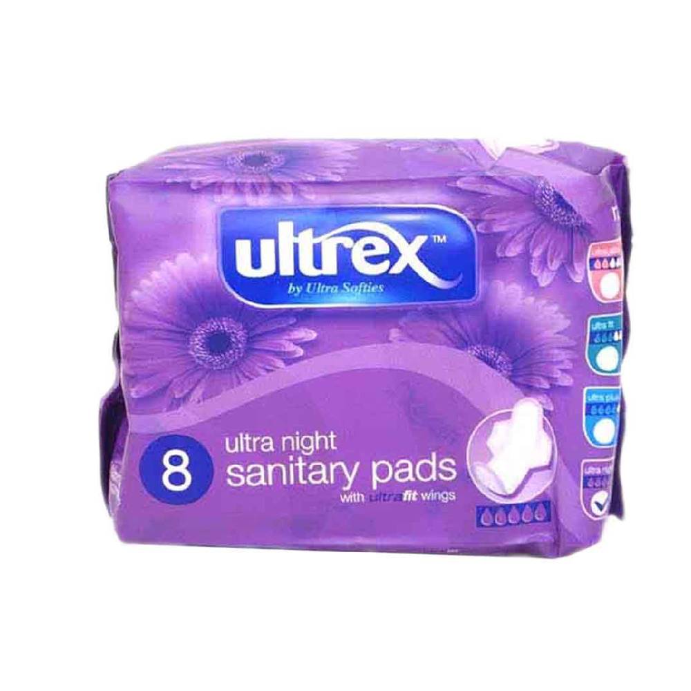 ULTREX SANITARY PAD ULTRA NIGHT 8S