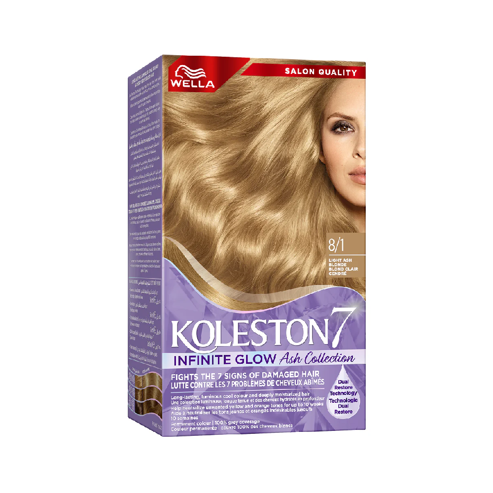 WELLA KOLESTON KIT 8/1 LIGHT ASH BLONDE MENAP