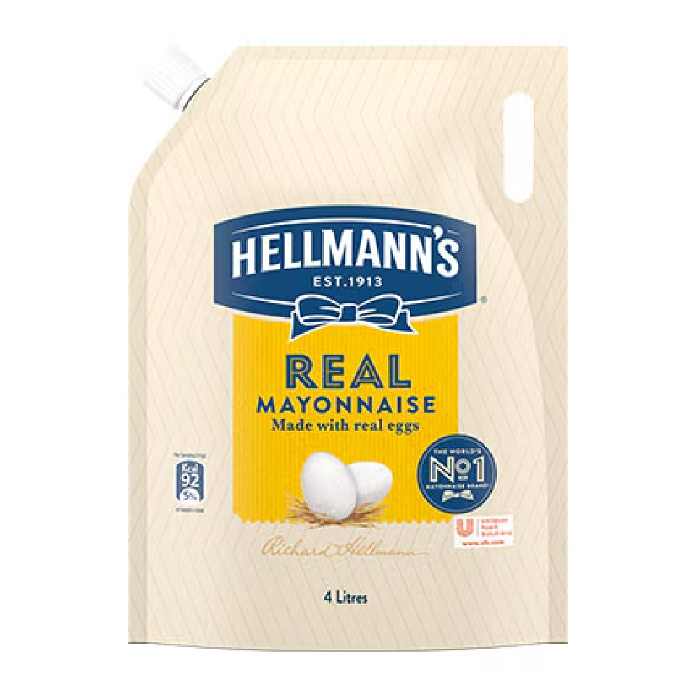 HELLMANNS REAL MAYONNAISE WITH REAL EGG 4 KG
