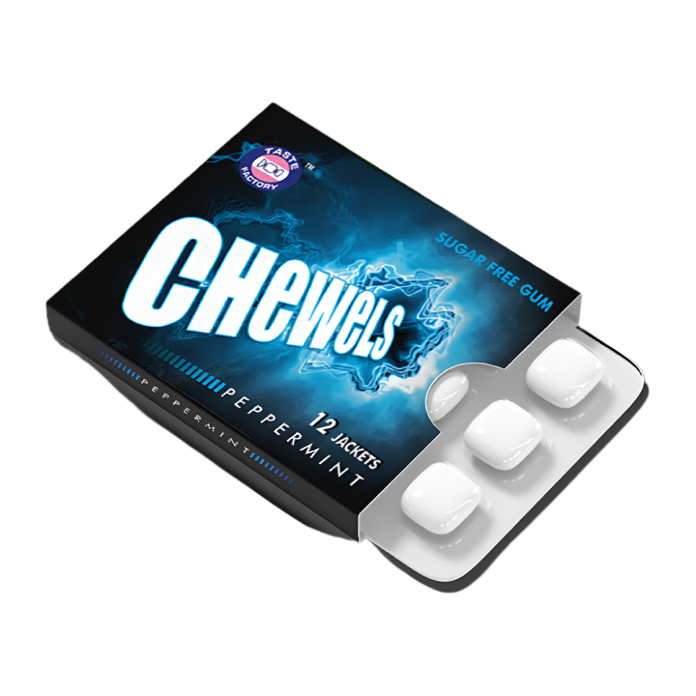 CHEWELS CHEWING GUM PEPPERMINT SUGAR FREE PC
