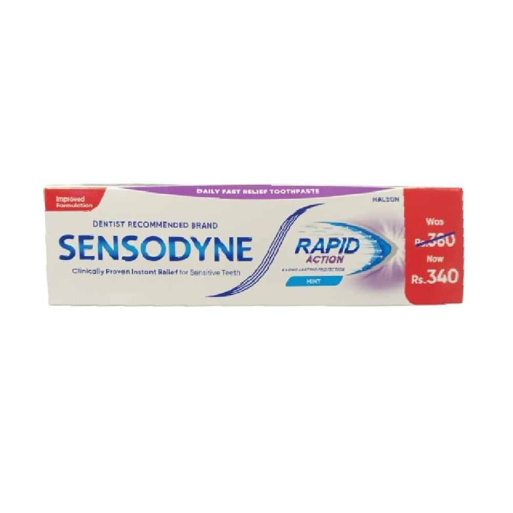 SENSODYNE RAPID TOOTH PASTE ACTION 70 GM RS.40 OFF