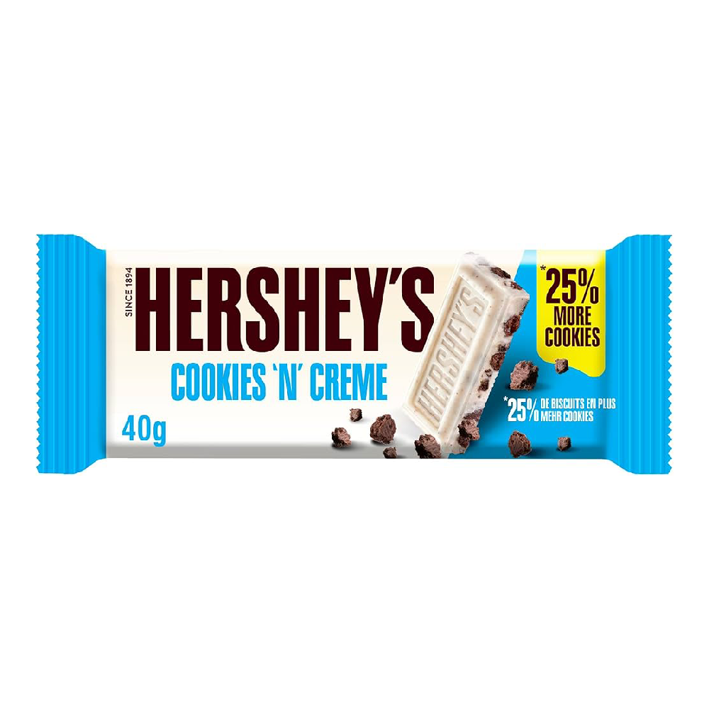 HERSHEYS CHOCOLATE COOKIES AND CREME40 GM BASIC