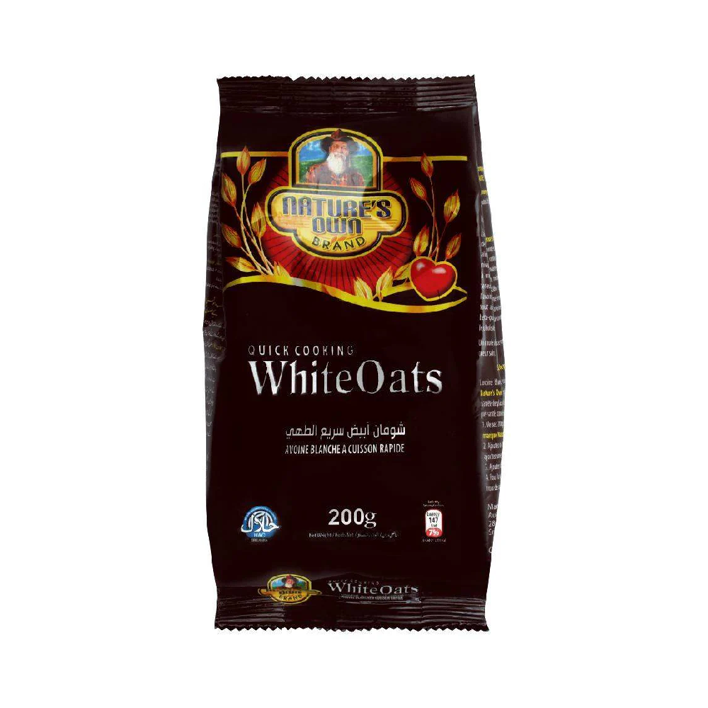 NATURES OWN CEREAL WHITE OATS POUCH 200 GM