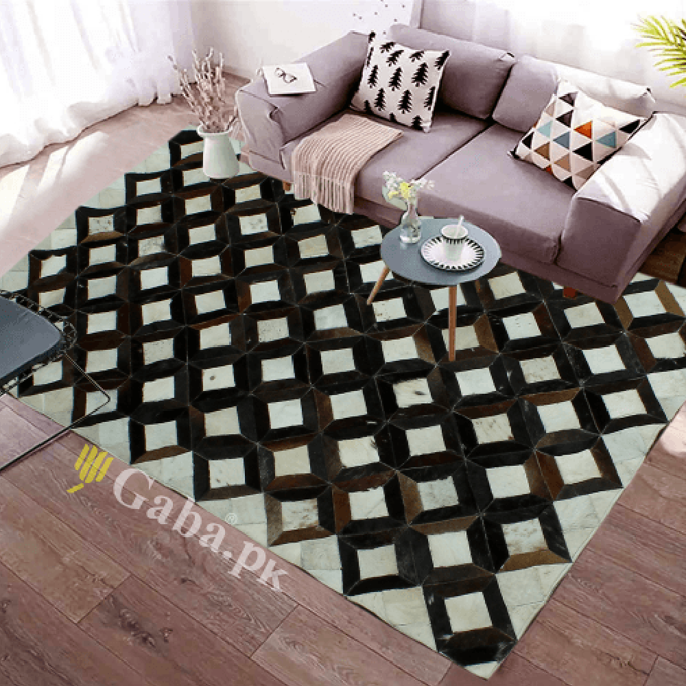 Cow Skin Patchwork Rug 4x6 ft