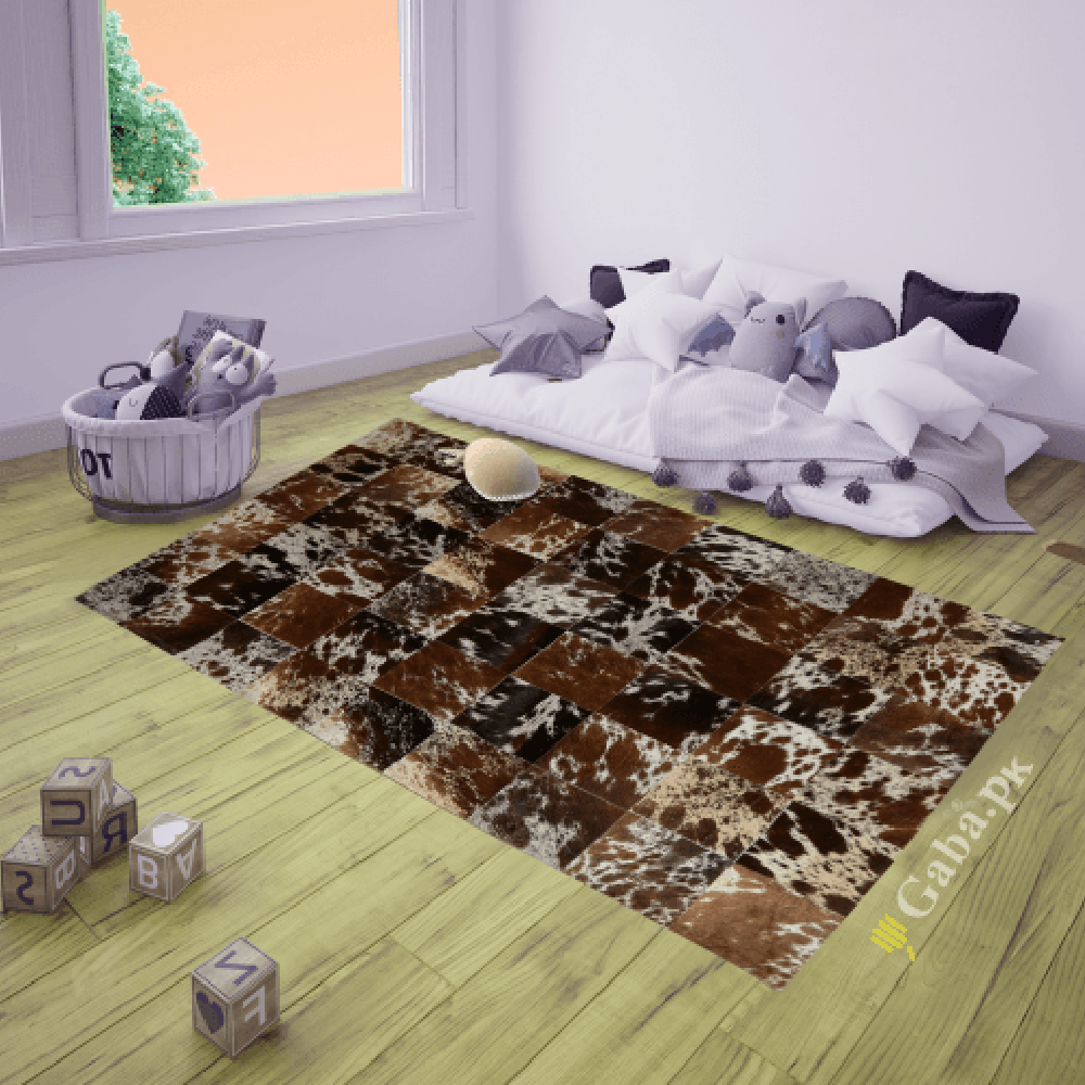 Cow Skin Patchwork Rug 4x6 ft