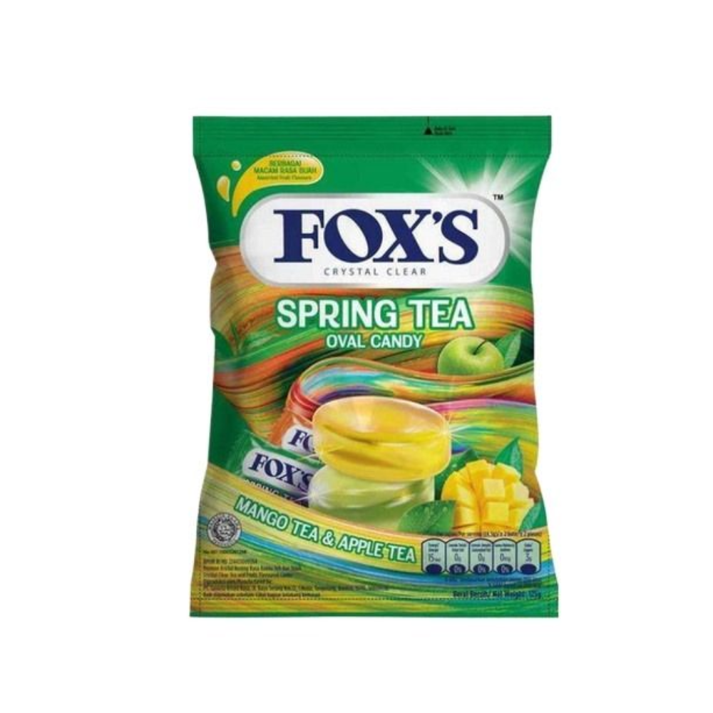 FOXS OVAL CANDY SPRING TEA CRYSTAL CLEAR 125 GM