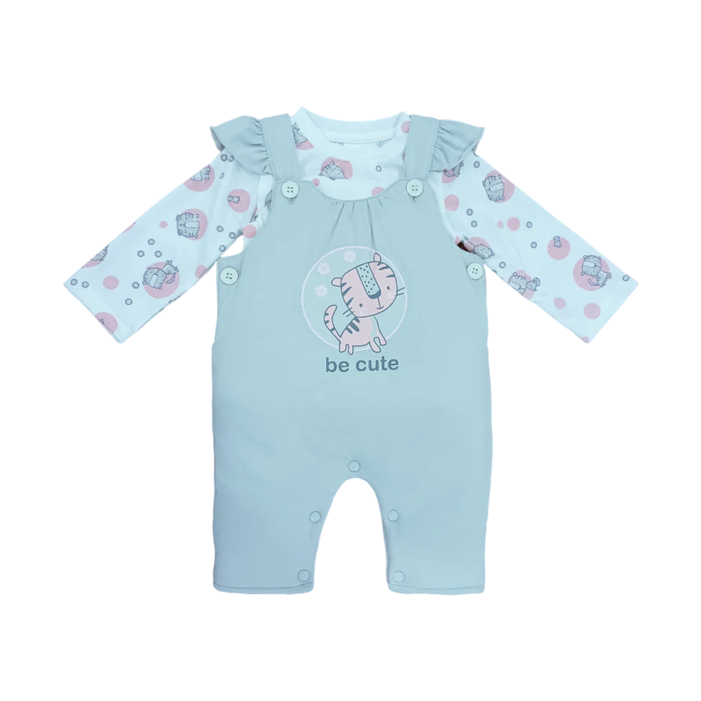 GIRLS L/S 2PC QUILTED ROMPER MZW-24 0-3M 241-021