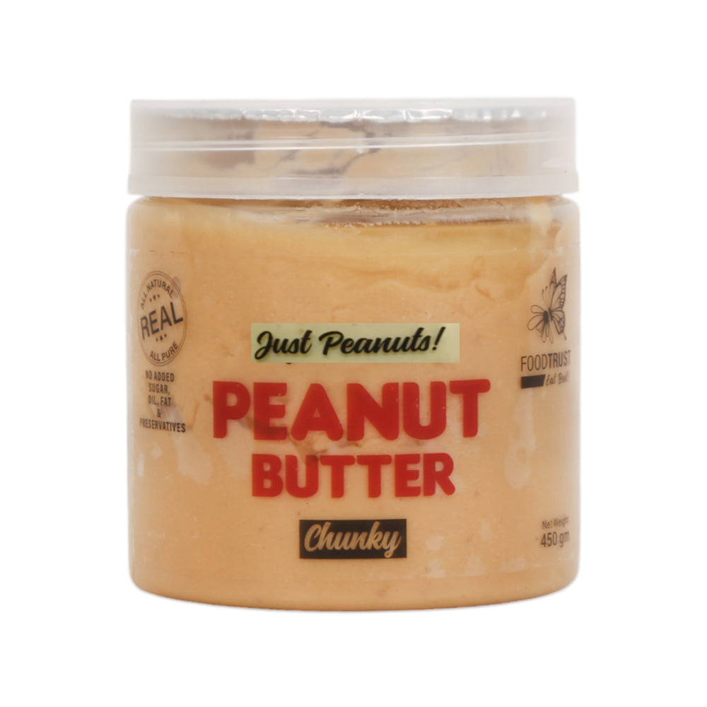 JUST PEANUTS BUTTER CHUNKY 450 GM