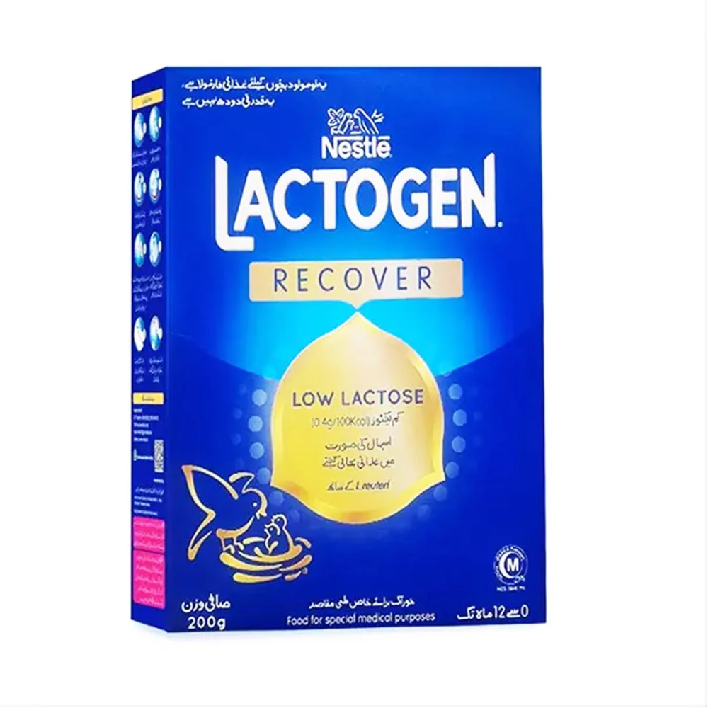 NESTLE LACTOGEN MILK POWDER RECOVER LOW LACTOSE 200 GM