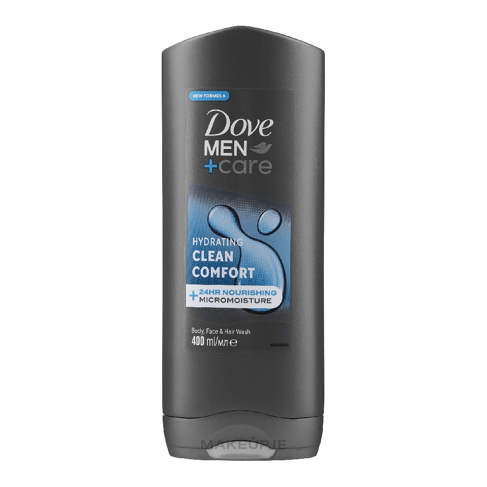DOVE MEN CARE BODY AND FACE WASH CLEAN COMFORT 400 ML