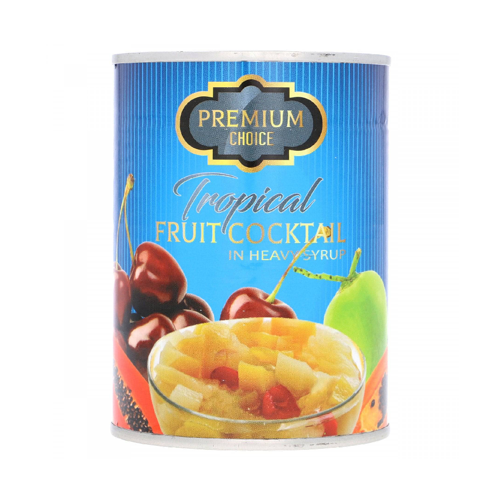 PREMIUM CHOICE TROPICAL FRUIT COCKTAIL IN HEAVY SYRUP 565 GM