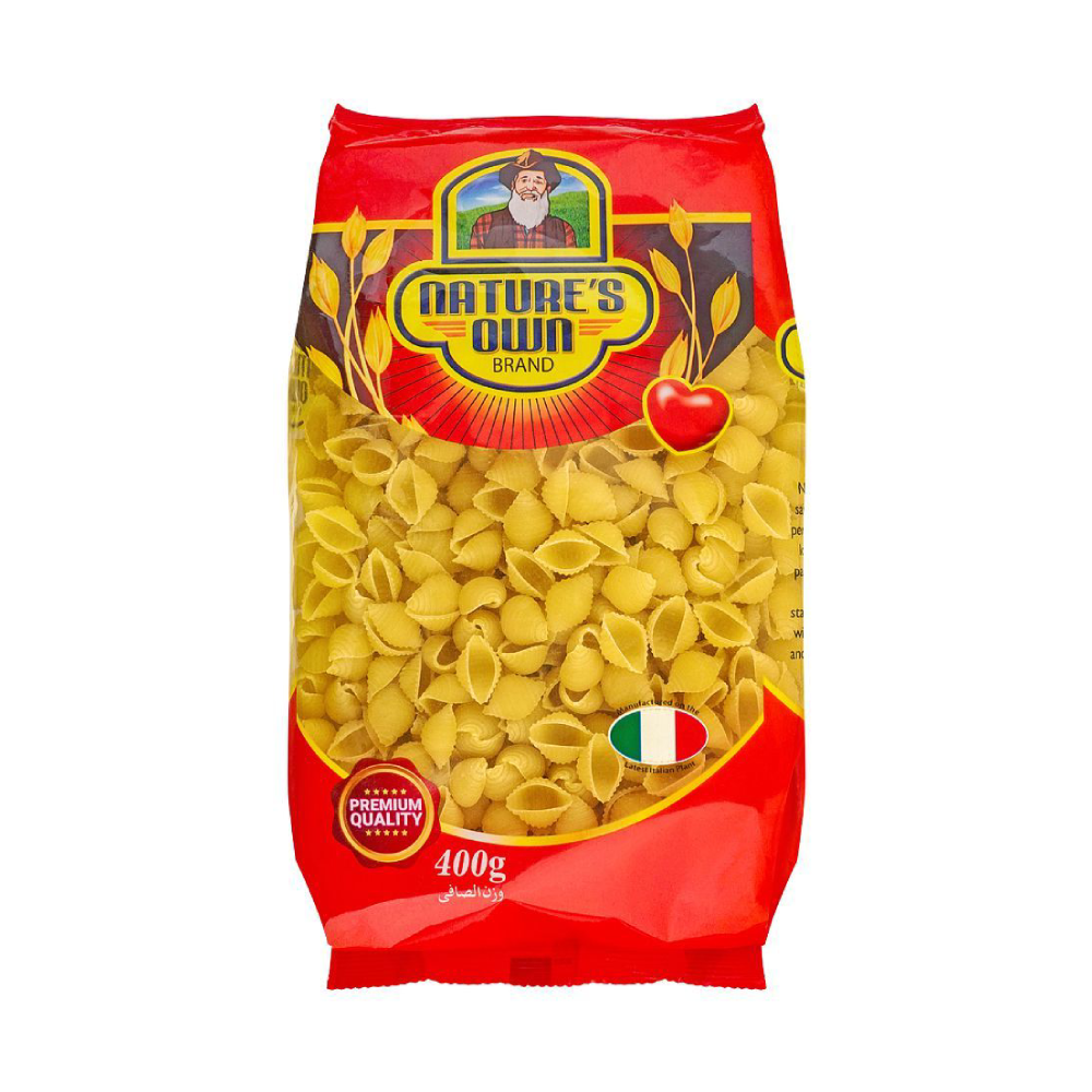 NATURES OWN BRAND MEDIUM SHELL 400 GM