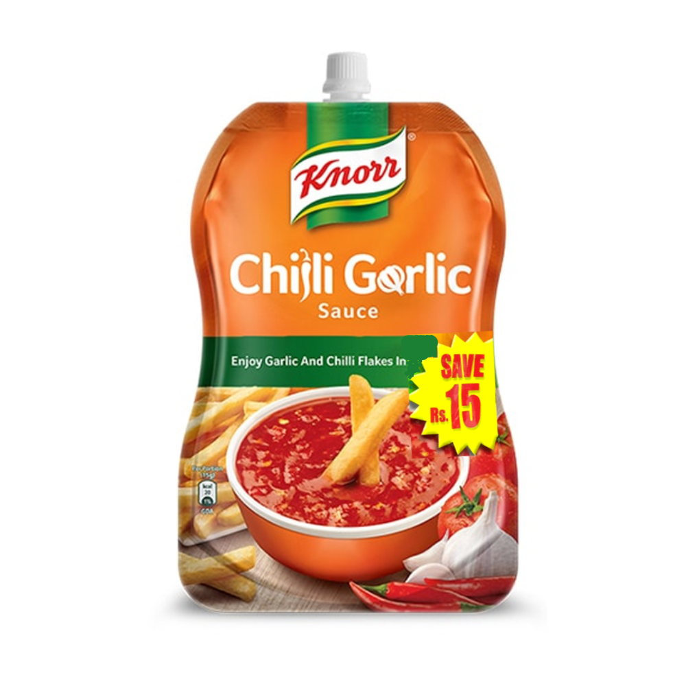 KNORR CHILLI GARLIC SAUCE POUCH PROMO PACK 400 GM