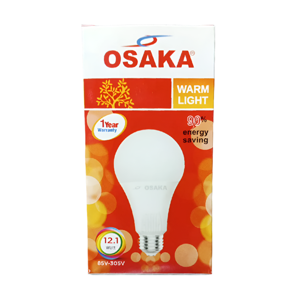 OSAKA 12 WATT WARM LIGHT LED BULB E27