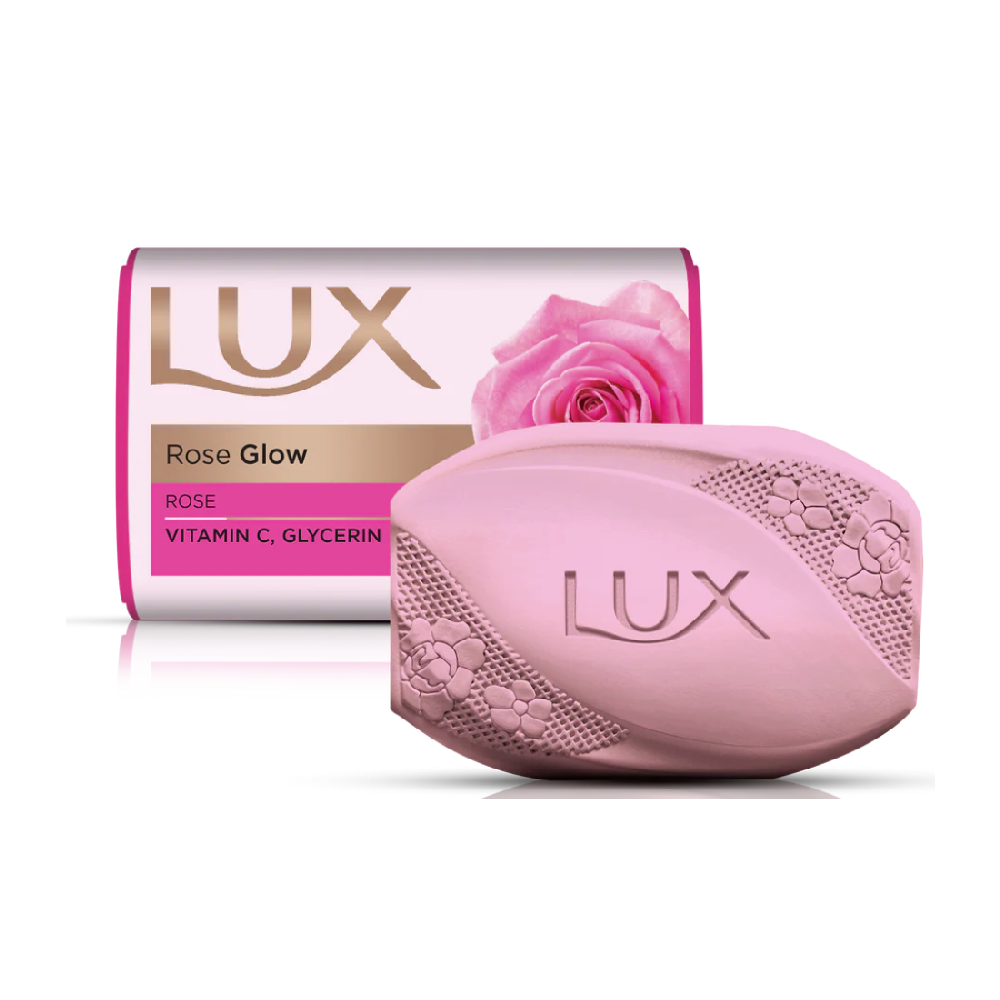 LUX SOAP ROSE GLOW ROSE & VITAMIN E 128 GM