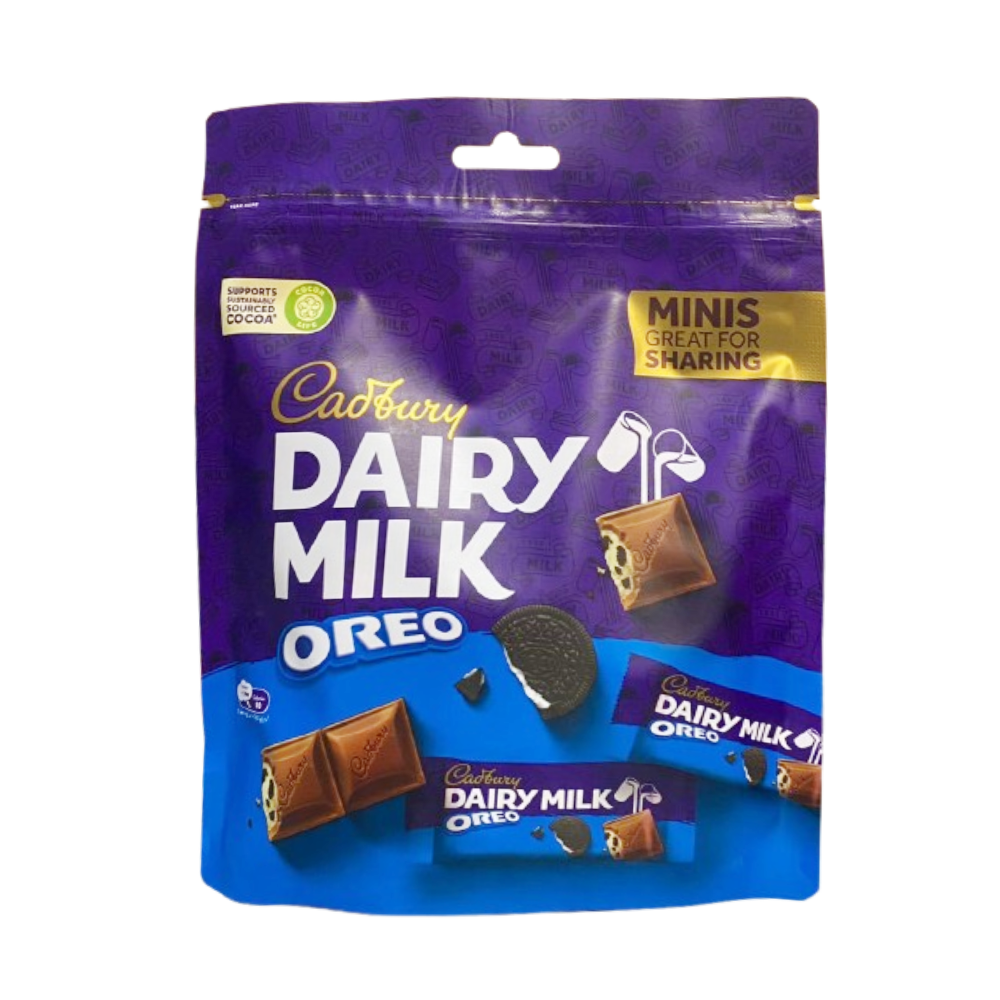 CADBURY DAIRY MILK CHOCOLATE OREO MINIS POUCH 188.5 GM