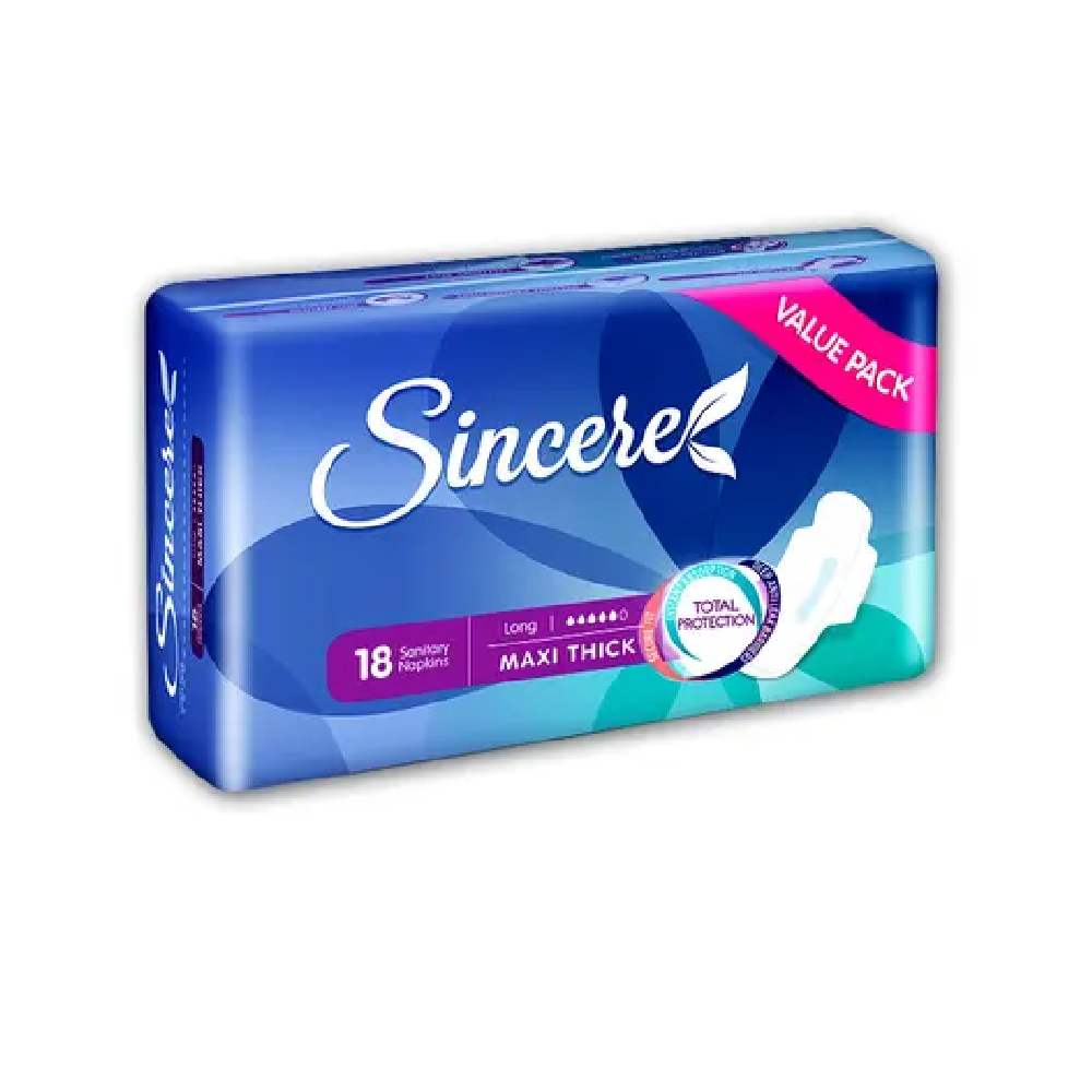 SINCERE PAD MAXI THICK LONG VALUE PACK 18 PCS