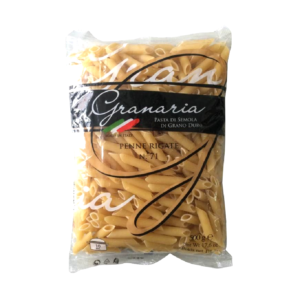 GRANARIA PASTA SPECIAL 3 COLOUR PENNE RIG TRICOLORE 500 GM