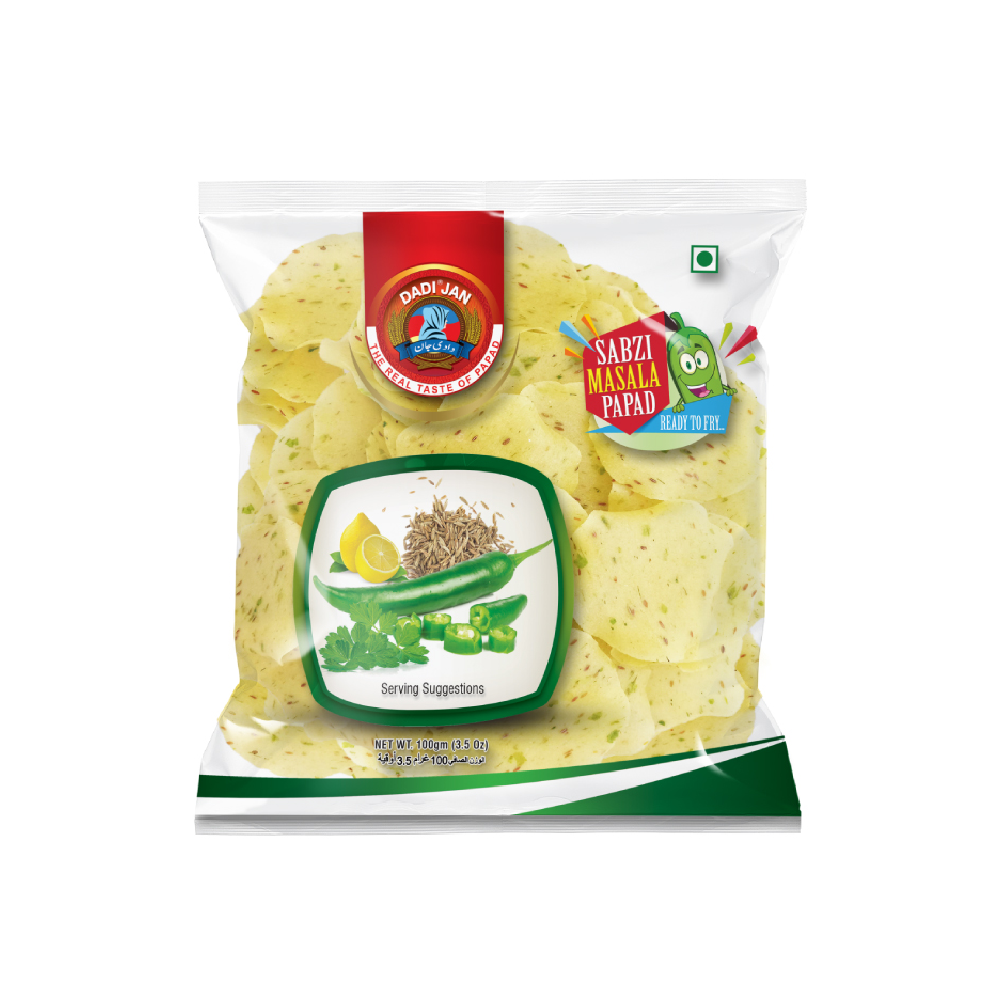 DADI JAN SABZI MASALA PAPAD 100 GM